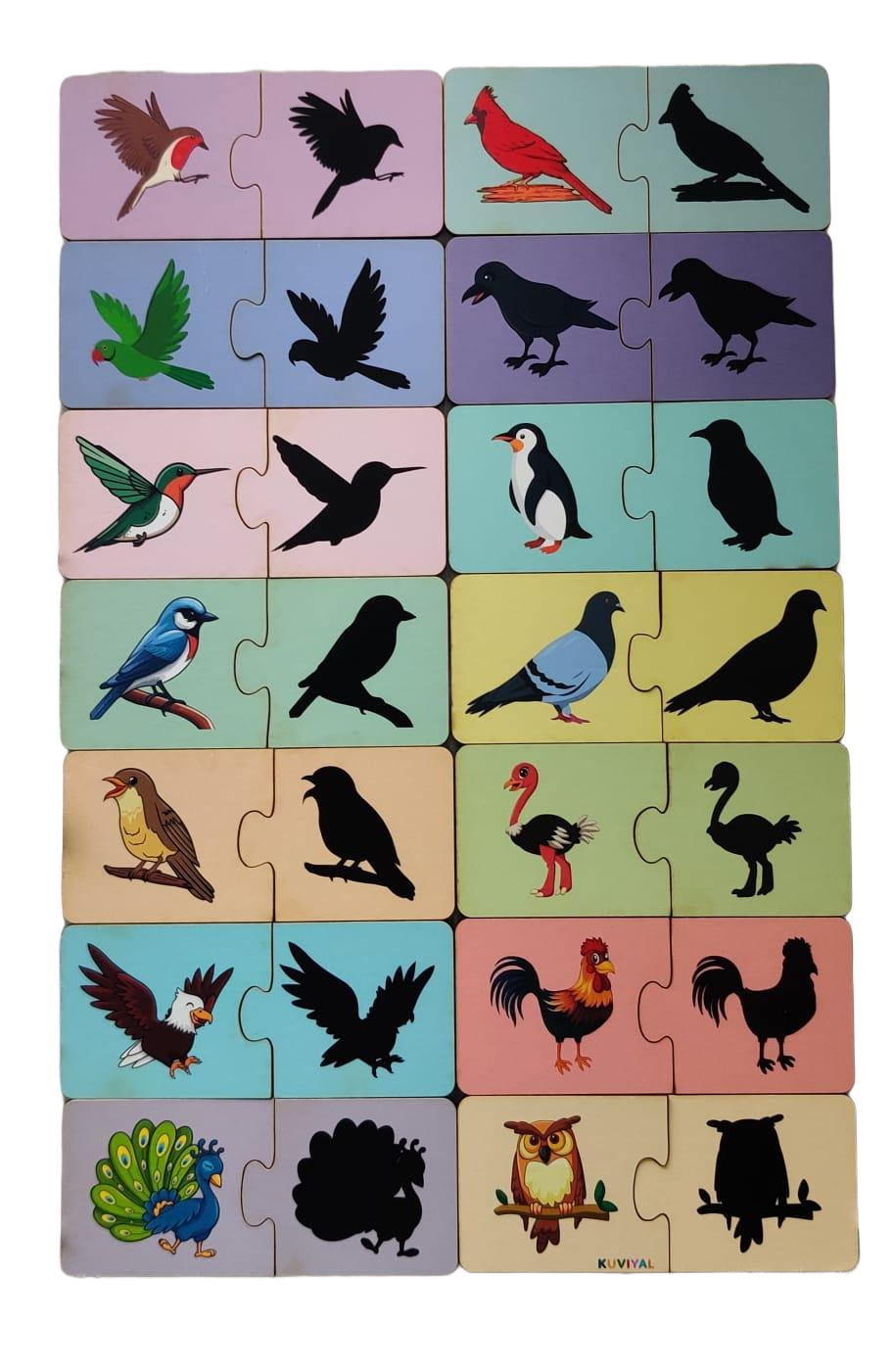 Shadow Matching Puzzle - Birds