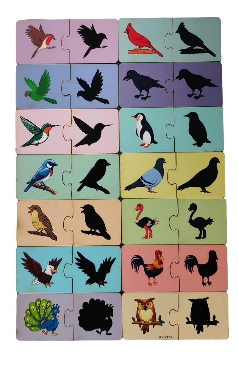 Shadow Matching Puzzle - Birds