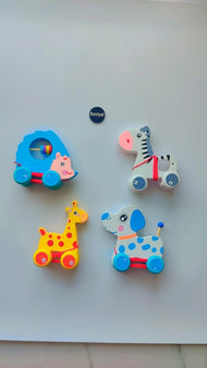 Cartoon Animal Pull Along Toy (1 pc)
