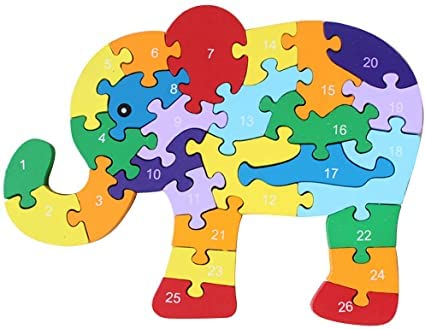 Elephant ABC 123 puzzle