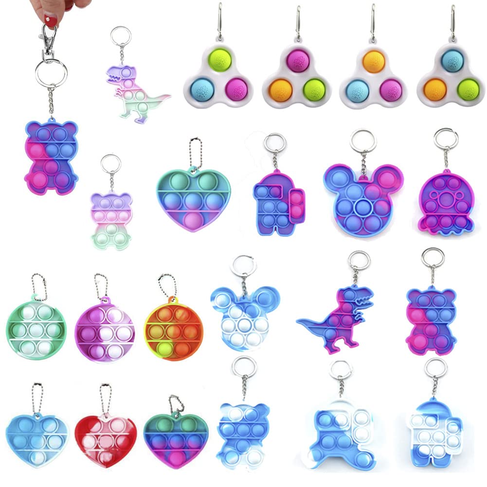 Multi Shape Popit Keychain  (1 pc)